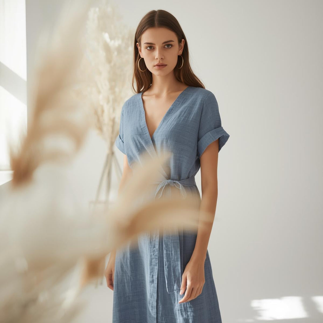 The Blue Linen Dress Trend Replacing Fast Fashion